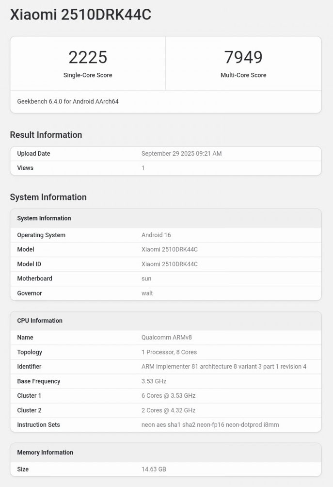 00156 Xiaomi HyperOS новости Xiaomi и обновления Redmi K90 на Geekbench
