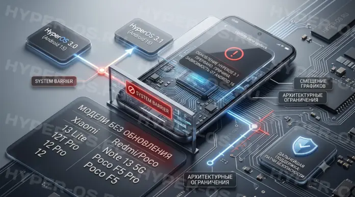 Почему 7 смартфонов Xiaomi не получают HyperOS 3.1